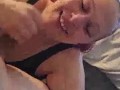 Sluty hotwife swallows cock
