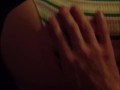 【フェチズム】女子大生　美尻　縞パン　脱がす　　(素人、JD、個人撮影)※無音