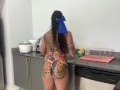 NAKED COOKING ZUCCHINI LAGSANA ENDING MASTURBATION