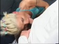 Saucy blonde babysitter gets her pussy eaten then fucked by hunk