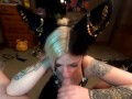 hot emo babe suck and swallow close up POV