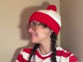 Busty brunette Waldo bounces on it after you find her lonely and feral