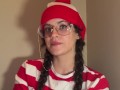 Busty brunette Waldo bounces on it after you find her lonely and feral