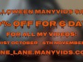 50% OFF HALLOWEEN SALE ON MY MANY VIDS