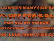 50% OFF HALLOWEEN SALE ON MY MANY VIDS