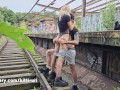 Catch Lustery couple Kitti & Uri in the act as they have sex in an abandoned train station, complete with squirting, POV blow