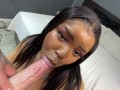 Thick black girl squirts in missionary and ends up with a messy creampie