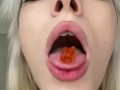 (Giantess/Vore) Egirl swallowing some little men