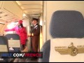 The busty stewardess takes good care of the pilot between 2 flights