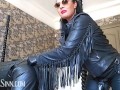 Arse fucked in leather: Matriarch Ezada Sinn strap-on fucks Her gimp (preview)