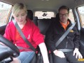 Fake Driving Hot School - Beautiful Blonde Hot College Student Offers A Sloppy Blowjob And Her Hairy Pussy