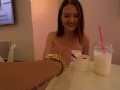 Sexy foreigner loves milkshakes, as well as taking DICK DEEP into her mouth and RIDING COCK HARD.