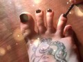 Sexy oil massage after toe painting