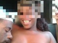 PETITE EBONY FREAK WAS SURPRISED HOW GORILLA P DEVOURS HER SOFT SAGGY TITTIES!!!!!!!!!!