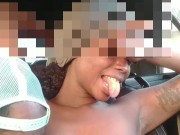 PETITE EBONY FREAK WAS SURPRISED HOW GORILLA P DEVOURS HER SOFT SAGGY TITTIES!!!!!!!!!!