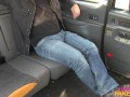 Female Fake Taxi Rough ass fucking and ass licking taxi ride