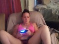 Caught filming up friends mini dress to see her black panties while she playing video games (part 1)