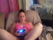 Caught filming up friends mini dress to see her black panties while she playing video games (part 1)