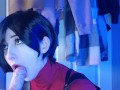 Ada wong uses Leon for sex, gives footjob and pounds big oiled ass