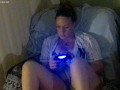 Pretty busty girl in her unbutton base ball jersey showing off bra and panties, feet and cleavage
