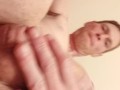 Hot stud in onsie stroking beautiful