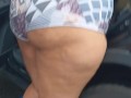 Bbw vacuum at car wash while flashing ass to strangers