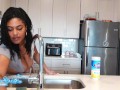 Sexy Lightskin Ebony With Big Tits Fucks and Sucks Her Way out of an Eviction