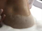 Con mi novia en la bañera