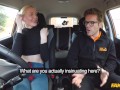 Fake Driving School - Tall British blonde gets CREAMPIED in her tight pussy