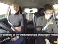 Fake Driving School - Tall British blonde gets CREAMPIED in her tight pussy