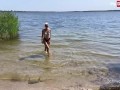 German Amateur Schnuggie91 Sucks Cock At The Beach And Gets Cum on her Face - Mydirtyhobby