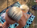 Blonde amateur Schnuggie91 sucks cock & fucks doggy style outdoors - Mydirtyhobby