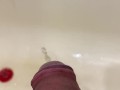 Morning pissing with a view from a dick:) POV