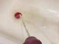 Morning pissing with a view from a dick:) POV