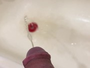 Morning pissing with a view from a dick:) POV