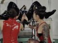 Latex Double Domme Fisting and Anal Stretching with Mistress Youko and Maz Morbid