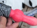 Nothosaur Graemen Review: A Knotted Wolf Dildo with Humongous Balls and Cumtube