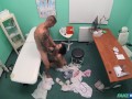 Fake Hospital Tattooed European babe is fucked all over the doctors surgery