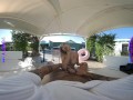 PURITYVR Big tit blonde Lisa Amane rides a stiff cock at the poolside cabana