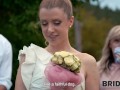 BRIDE4K. Shy bride with natural tits is fucked roughly in front of everyone in public