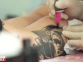 Fake Tattoo Artist fucks an incredibly hot Brunette Tattood babe with delicious wet pussy