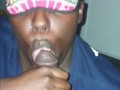 CHOCOLATE EBONY BBW OPENS WIDE TO DEEPTHROAT AND SWALLOW THICK GORILLA DICK!!!!!!!!!