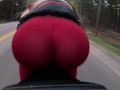 Big Booty Biker Rides Motorcycle With Light Up Butt Plug Compilation