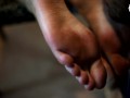 Private dancer and her big sexy feet worship (foot play, sexy soles, barefoot, foot tease, big sole)