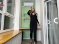 Hot Teacher Sucks My Cock In The Evenings Outside Of Class. Fucked Tight Pussy in black suit & heels