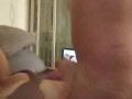 Muscle Daddy Rides Girl's Pussy and They Both Moan Loud and Explode Together (Cum On my Tits Daddy)