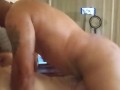 Muscle Daddy Rides Girl's Pussy and They Both Moan Loud and Explode Together (Cum On my Tits Daddy)