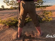 big ass pissing on the beach in Turkey