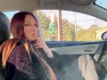 Hot Milf Smoking Sesh in the car Smoking fetish Long Hair Boobs Flashing OF@ArtemisiaLove101