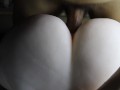Big fat hot cock cums deep doggy style in stepmom's huge soft ass!